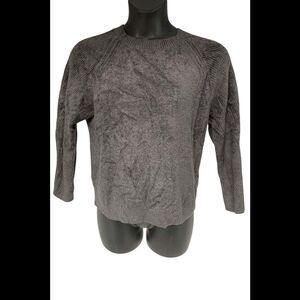 Barefoot Dreams CozyChic Lite Rib Blocked Pullover Carbon - Regular